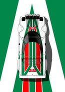 Modern cartoon racing car canvas set bedroom wall art by Decorbites
