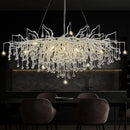 GobekUsa Modern Chrome Crystal Chandelier for Living Room