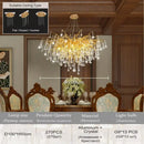 GobekUsa Modern Chrome Crystal Chandelier for Living Room