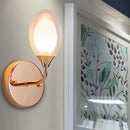 GobekUsa Modern Clear Glass Wall Sconce with Oval Shade - Bedroom Lighting Fixture