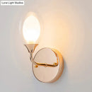 GobekUsa Modern Clear Glass Wall Sconce with Oval Shade - Bedroom Lighting Fixture