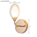 GobekUsa Modern Clear Glass Wall Sconce with Oval Shade - Bedroom Lighting Fixture