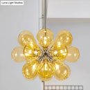 GobekUsa Modern Cognac Glass Bubble Chandelier - 18-Head Hanging Ceiling Light Fixture