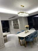 GobekUsa Modern Crystal Chandelier Lighting for Dining Room