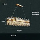GobekUsa Modern Crystal Chandelier Lighting for Dining Room