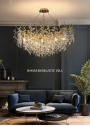 GobekUsa Modern Crystal Chandelier with LED Lighting