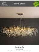GobekUsa Modern Crystal Chandelier with LED Lighting