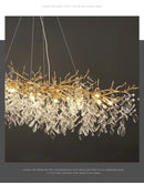 GobekUsa Modern Crystal Chandelier with LED Lighting