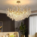 GobekUsa Modern Crystal Chandelier with LED Lighting