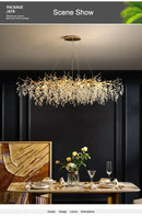 GobekUsa Modern Crystal Chandelier with LED Lighting