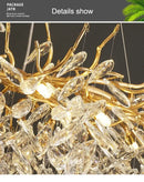 GobekUsa Modern Crystal Chandelier with LED Lighting