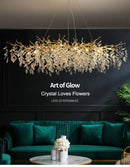 GobekUsa Modern Crystal Chandelier with LED Lighting