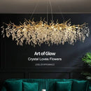 GobekUsa Modern Crystal Chandelier with LED Lighting