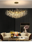 GobekUsa Modern Crystal Chandelier with LED Lighting