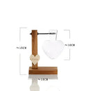 Modern crystal glass test tube vase trio living room wooden stand by Decorbites