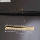 GobekUsa Modern Crystal Loop Pendant Light with Brass Finish and LED