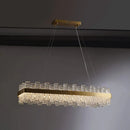 GobekUsa Modern Crystal Loop Pendant Light with Brass Finish and LED