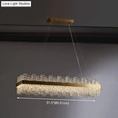 GobekUsa Modern Crystal Loop Pendant Light with Brass Finish and LED
