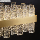 GobekUsa Modern Crystal Loop Pendant Light with Brass Finish and LED