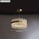 GobekUsa Modern Crystal Loop Pendant Light with Brass Finish and LED