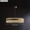 GobekUsa Modern Crystal Loop Pendant Light with Brass Finish and LED