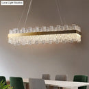 GobekUsa Modern Crystal Loop Pendant Light with Brass Finish and LED