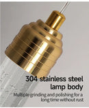 GobekUsa Modern Crystal Pendant Light with Gold Fixtures - Home Decor