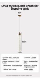 GobekUsa Modern Crystal Pendant Light with Gold Fixtures - Home Decor