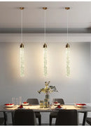 GobekUsa Modern Crystal Pendant Light with Gold Fixtures - Home Decor