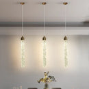 GobekUsa Modern Crystal Pendant Light with Gold Fixtures - Home Decor