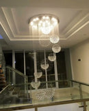 GobekUsa Modern Crystal Raindrop Chandelier - 13 Lights