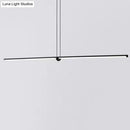 GobekUsa Modern Designer Line Art Pendant Ceiling Light with LED Island Lighting for Dining Room, Black Metallic Finish