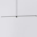 GobekUsa Modern Designer Line Art Pendant Ceiling Light with LED Island Lighting for Dining Room, Black Metallic Finish