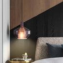 GobekUsa Modern Dining Room Pendant Light with Geometric Glass Shade