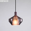 GobekUsa Modern Dining Room Pendant Light with Geometric Glass Shade