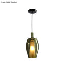 GobekUsa Modern Dining Room Pendant Light with Geometric Glass Shade