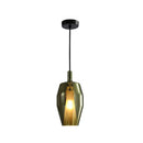 GobekUsa Modern Dining Room Pendant Light with Geometric Glass Shade