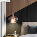 GobekUsa Modern Dining Room Pendant Light with Geometric Glass Shade