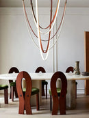 GobekUsa Modern DIY Leather Belt LED Chandelier