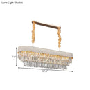 GobekUsa Modern Drum Crystal Drops Pendant Light with 12 Heads for Dining Room