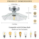 Modern flower vintage glass ceiling light for bedroom by Decorbites