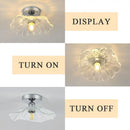 Modern flower vintage glass ceiling light for bedroom by Decorbites