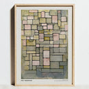 Modern geometric bauhaus barcelona chair framed poster living room art