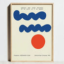 Minimalist black & tan geometric bauhaus exhibition posters living room