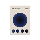 Bauhaus geometric canvas wall art living room set