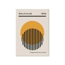 Bauhaus geometric canvas wall art living room set