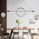 GobekUsa Modern Geometric Island Pendant Light Fixture with LED, Metal Ceiling Dining Room Artistic Lighting