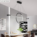 GobekUsa Modern Geometric Island Pendant Light Fixture with LED, Metal Ceiling Dining Room Artistic Lighting