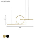 GobekUsa Modern Geometric LED Pendant Light in Black/Gold, Warm/White Illumination - Ideal for Kitchen, Landscape, and Island Lighting