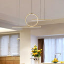 GobekUsa Modern Geometric LED Pendant Light in Black/Gold, Warm/White Illumination - Ideal for Kitchen, Landscape, and Island Lighting